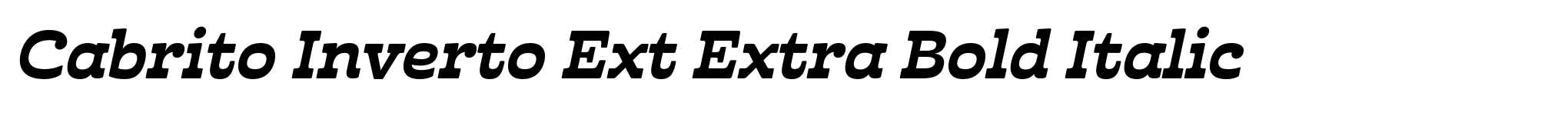 Cabrito Inverto Ext Extra Bold Italic image